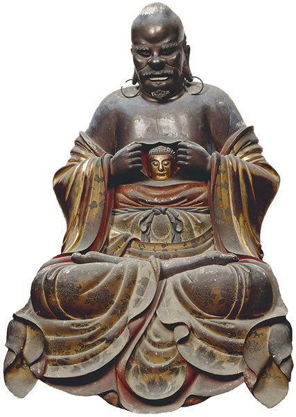 十八罗汉坐像之罗怙罗尊者像 范道生造 京都 万福寺藏 全展期展出